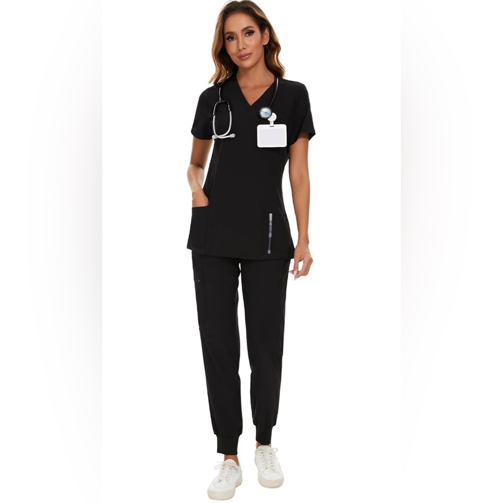 Navy Jogger Scrub Set